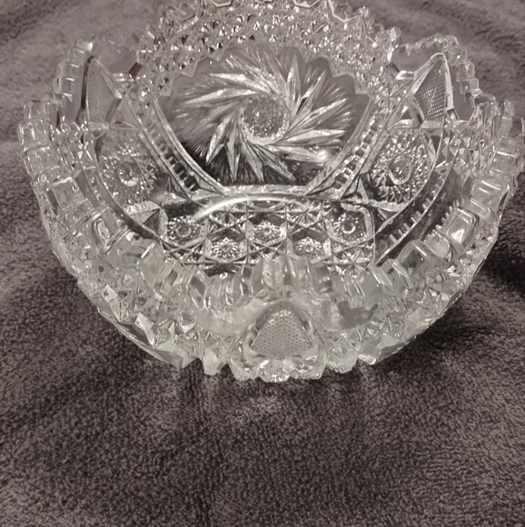 Iridescent Carnival Glass Bowl LE Smith comet in the stars - Picture 2 of 6